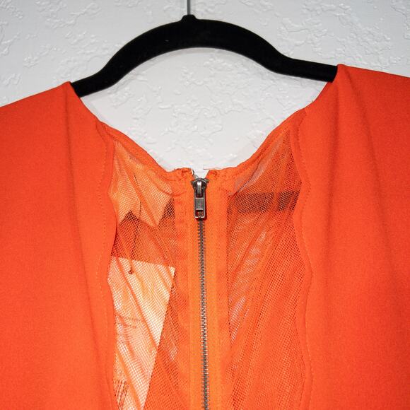 Coincidence & Chance Urban Outfitters Orange Scalloped Peplum Dress 2 - Picture 8 of 8